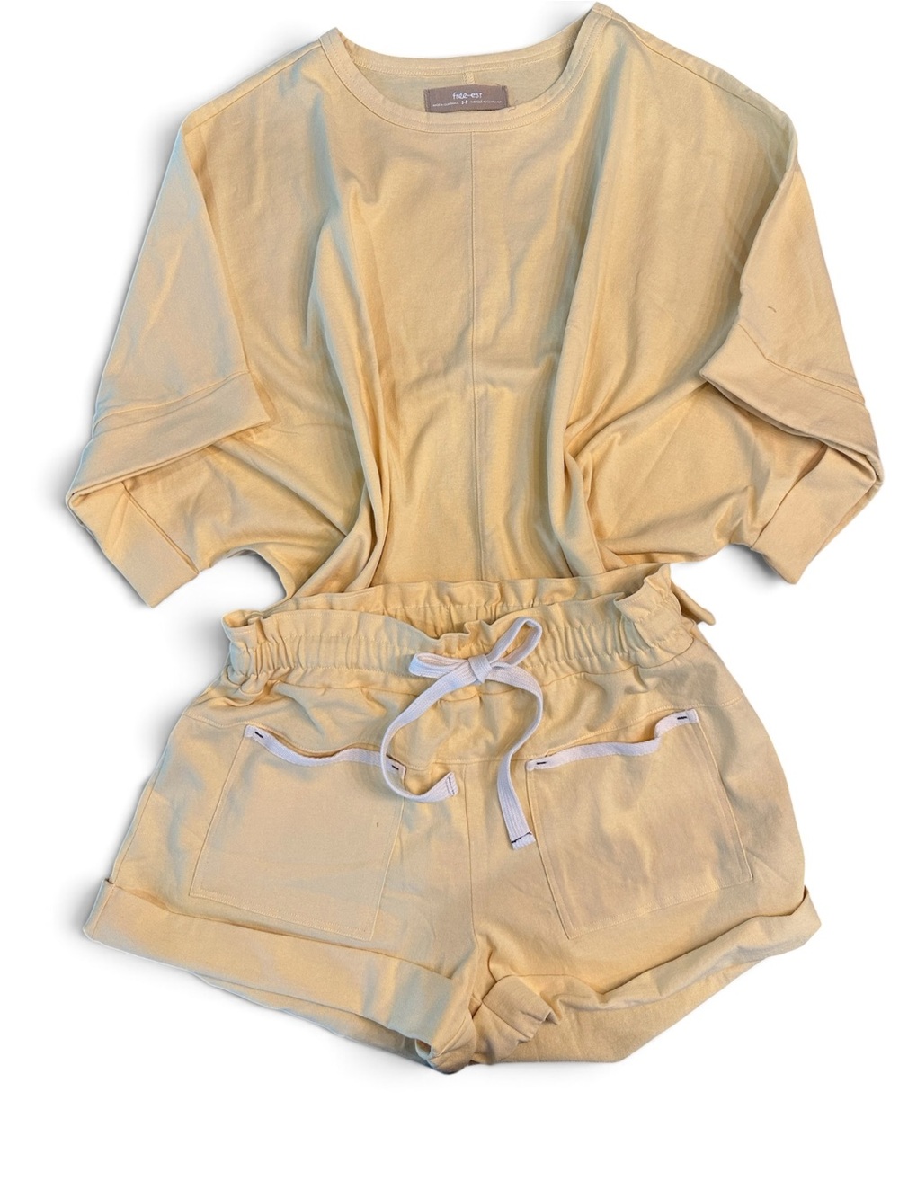 Free People Leandra Yellow Short Set